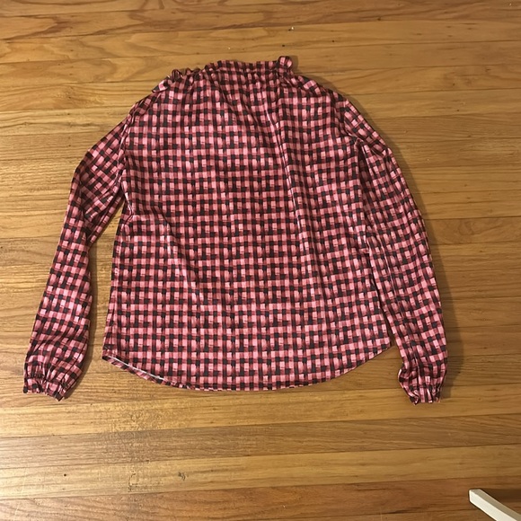 Sara Campbell Pink Check Blouse Size XS - Picture 3 of 4